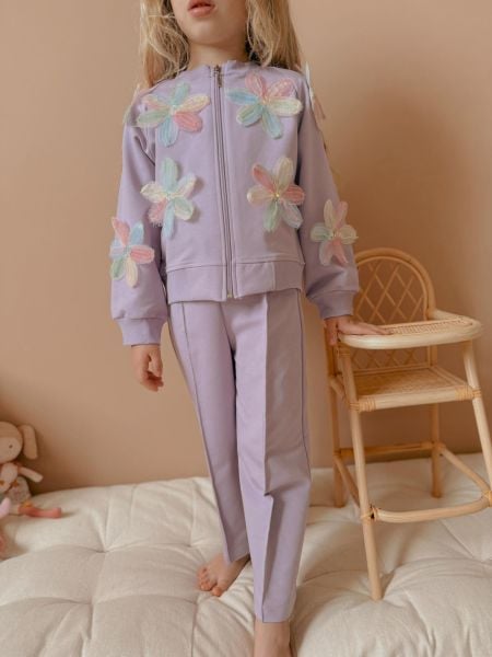 Fermuarlı Özel Seri 'li Set - Lila
