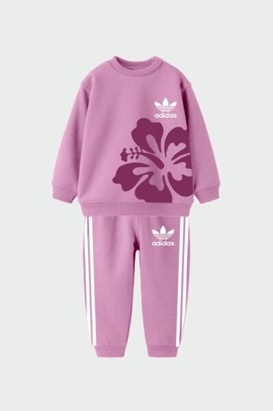 Çiçek Desenli Eşofman Takımı - Pembe