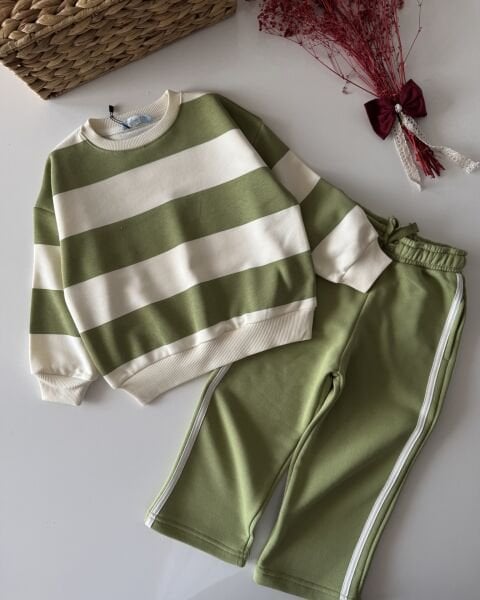 La'ciel Paris Çizgili Takım - Yeşil