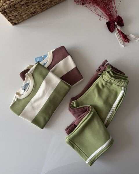 La'ciel Paris Çizgili Takım - Yeşil