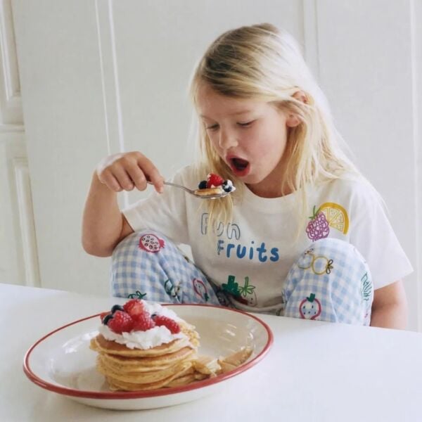 Asarkids La'ciel Paris Meyve Baskılı 2'li Takım - Mavi Beyaz