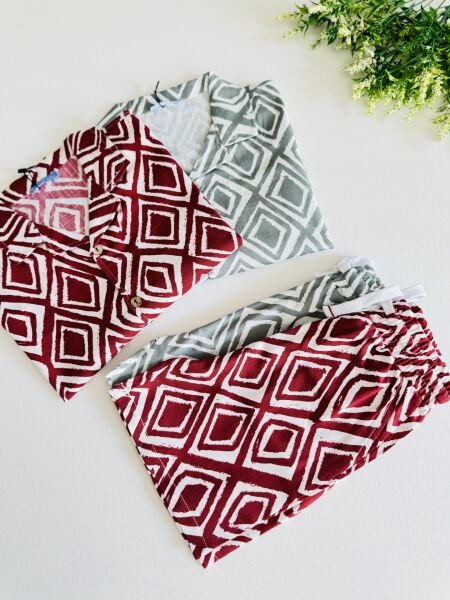 La'ciel Paris Keten Gömlekli Kıvanç Takım - Bordo