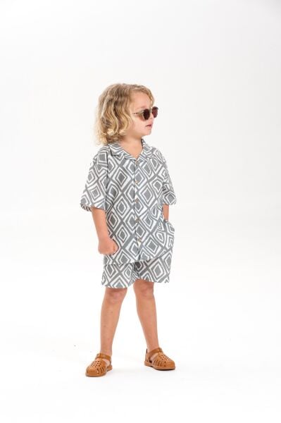 La'ciel Paris Keten Gömlekli Kıvanç Takım - Soft Yeşil