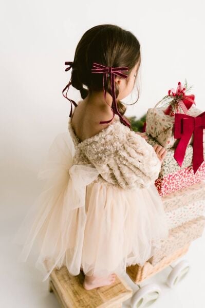 Yeni Yıl Kuğu Elbise - Bej