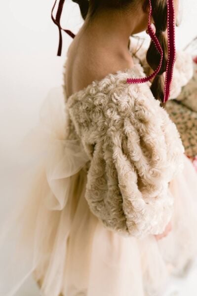 Yeni Yıl Kuğu Elbise - Bej