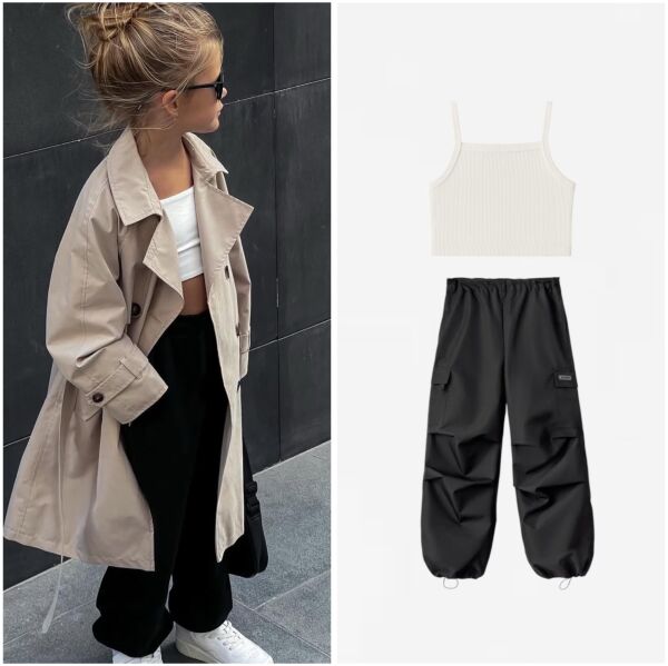 Paraşüt Pantolonlu Nilüfer Takım - Siyah