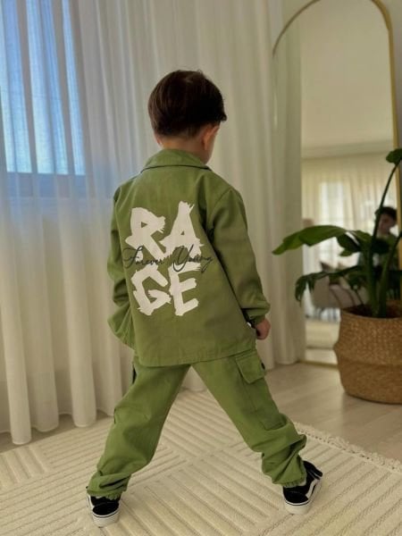 Gabardin Kumaş 3'lü Set - Yeşil
