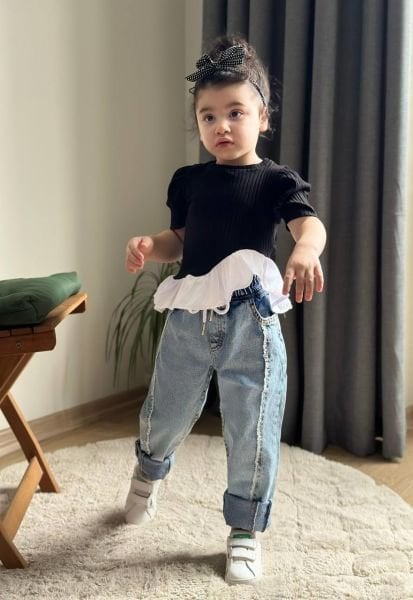 Asel Denim Pantolonlu Takım - Siyah