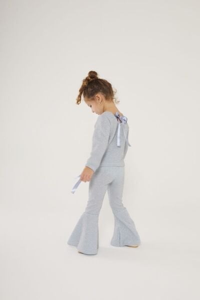 Sim Detaylı İspanyol Paça 2'li Takım - Simli Uçuk Mavi