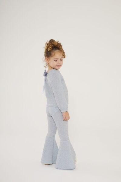 Sim Detaylı İspanyol Paça 2'li Takım - Simli Uçuk Mavi