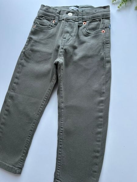 Boru Paça Likralı Pantolon - Yeşil