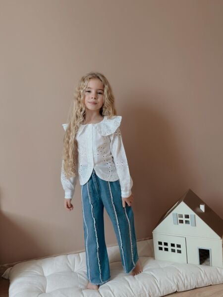 Fisto Gömlek Denim Pantolon 2'li Set - Mavi