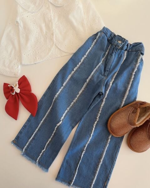 Fisto Gömlek Denim Pantolon 2'li Set - Mavi