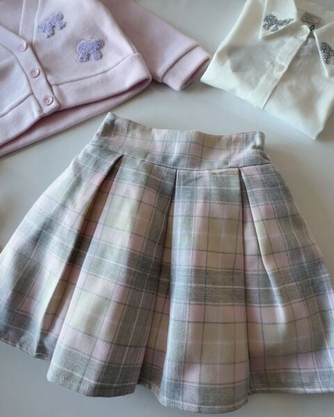 Fiyonk Aplikeli Etekli Şapkalı 3'lü Takım - Açık Pembe