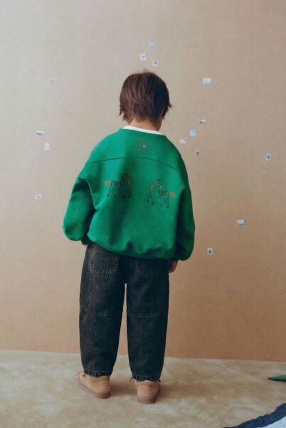 La’ciel  Paris Nakışlı Sweat  - Yeşil