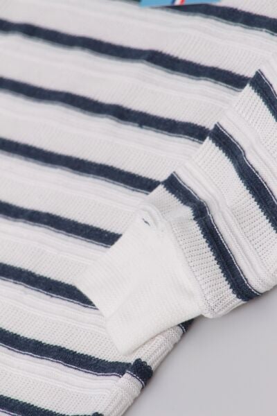 La’ciel  Paris Çizgili Sweatshirt Balon Jean Takım - Mavi (unisex)