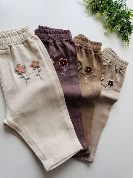 Cemre Organik Keten Pantolon - Soft Kahve