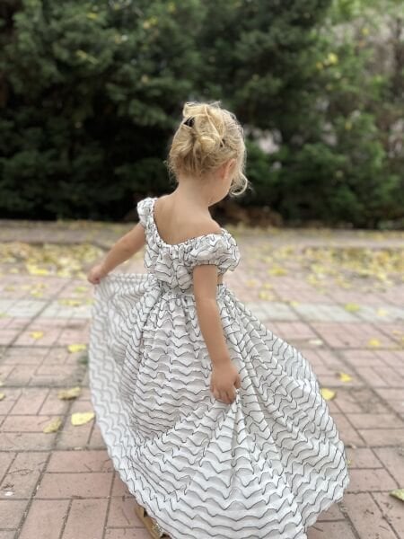 Dokulu Etekli 2’li Nehir Takım - Siyah Beyaz