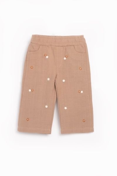 Cemre Organik Keten Pantolon - Soft Kahve