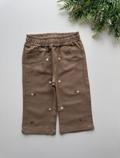 Cemre Organik Keten Pantolon - Soft Kahve