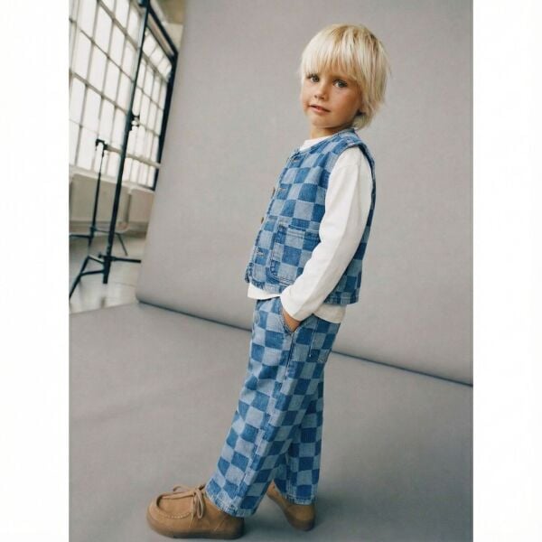 La'ciel Paris Dama Denim Yelek - Mavi