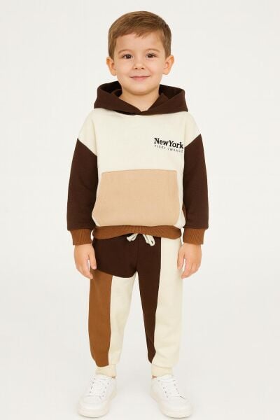 Bloklu New York Takım - Kahve