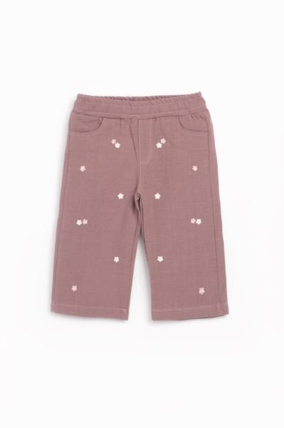 Cemre Organik Keten Pantolon - Soft Mürdüm