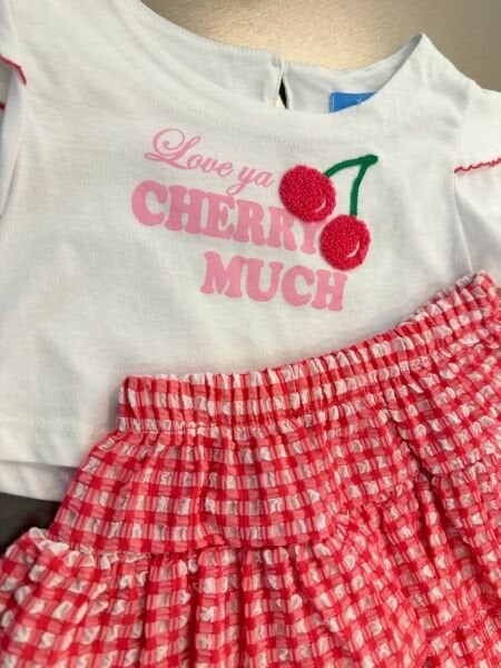 Asarkids La'ciel Paris Kiraz Pötikare Etekli 2'li Takım - Beyaz