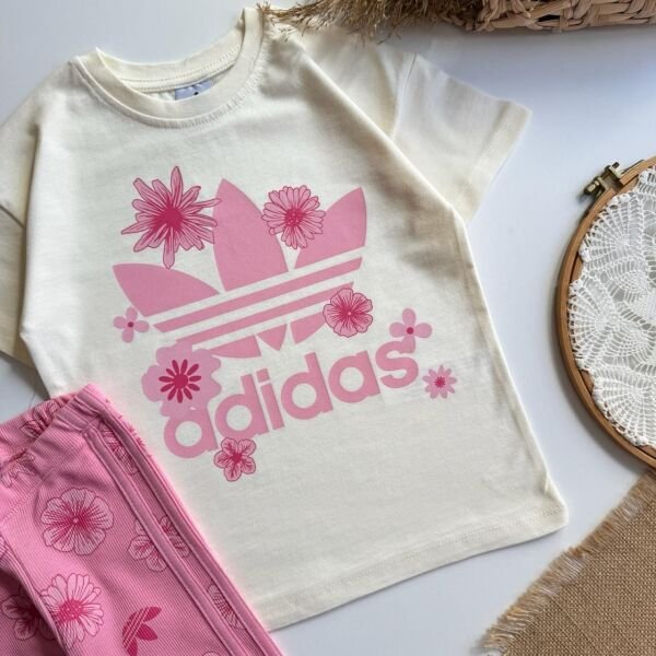 Asarkids 3 Çizgili Taytlı Takım - Pembe