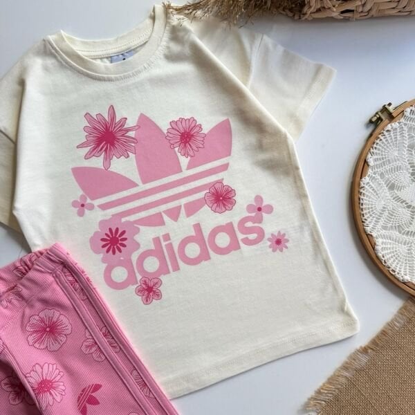Asarkids 3 Çizgili Taytlı Takım - Pembe