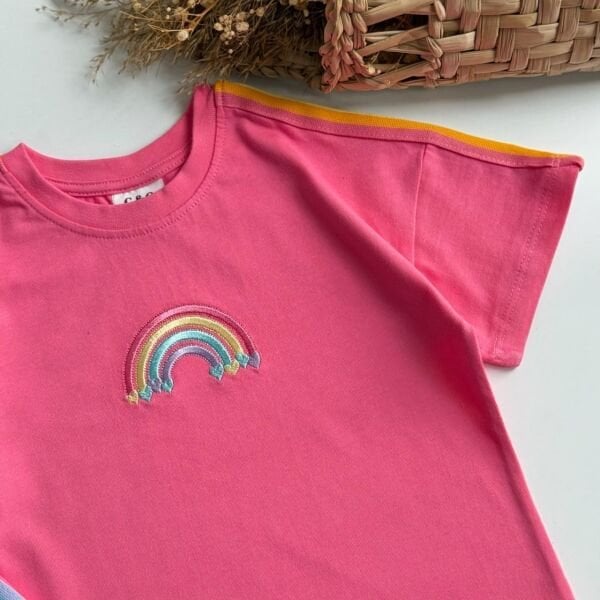 Asarkids Gökkuşağı Taytlı Takım - Pembe