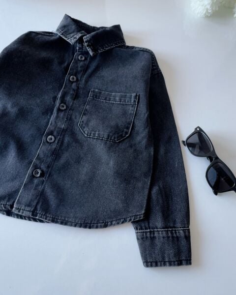 Asar Kids La'ciel Paris  Denim Gömlek - Siyah