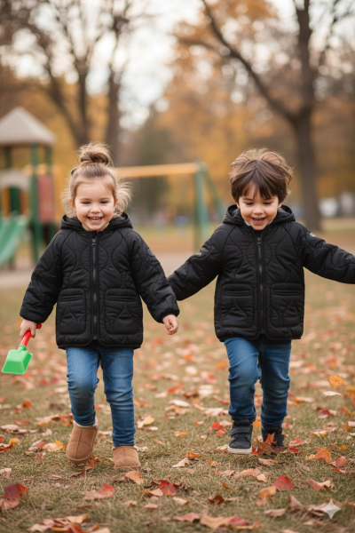 Kapitone Ceket - Siyah