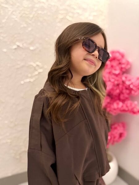 Asar Kids Özel Seri Dokuma Ceket Pantolon 2'li Takım - Kahverengi