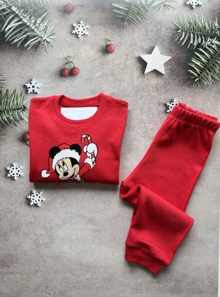 Yeni Yıl Pijama Takımı - Kırmızı