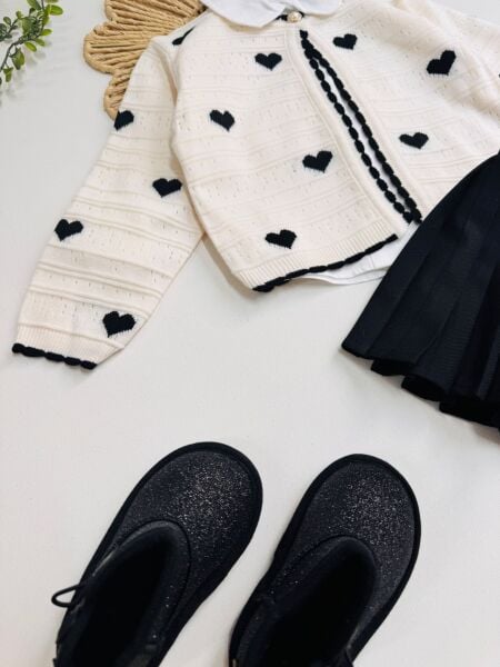 Asar Kids Triko Kalpli 3'lü Set - Beyaz