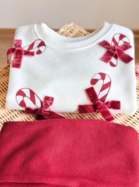 Yeni Yıl Detaylı Taytlı Takım - Bordo