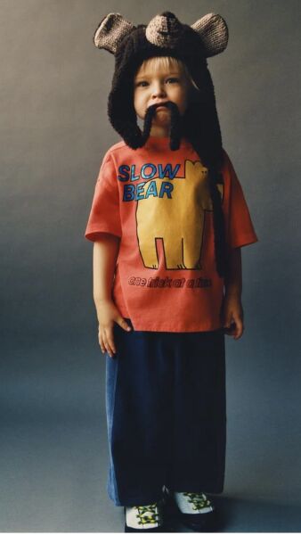 Asarkids La'ciel Slow Bear 2'li Pantolonlu Set - Turuncu Lacivert