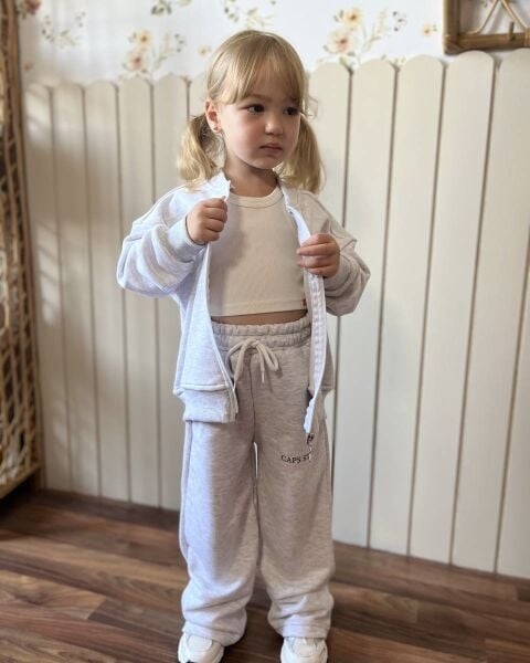 Fermuarlı 2’li Basic Lina Takım - Gri