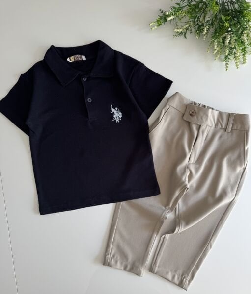 Polo Yaka Pantolon Anıl Takım - Lacivert