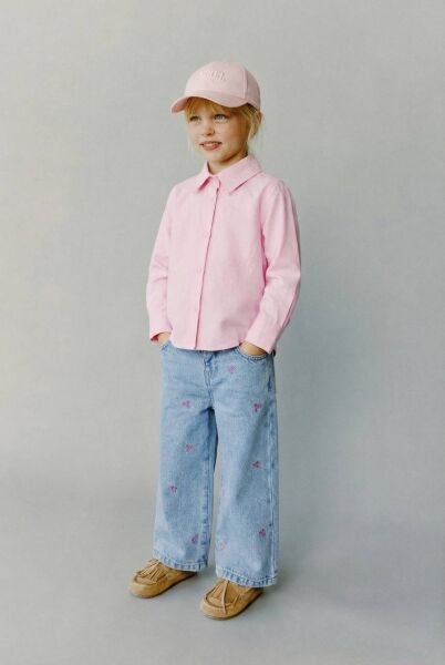 La'ciel Paris Dokuma Basic Gömlek - Pembe