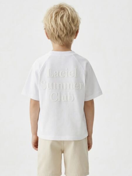 Asarkids La'ciel Paris  Summer Sloganlı Tişört - Beyaz