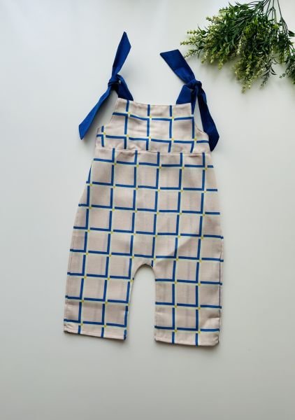 Dokuma Keten Bağcıklı Tulum