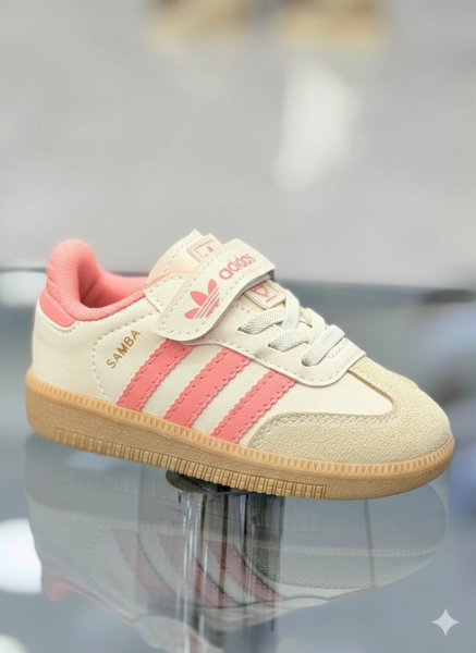 Asarkids 3 Çizgili Spor Ayakkabı - Krem Pembe