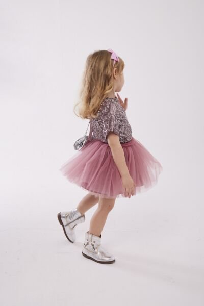 Asarkids Pul Payet Tütü Etekli Takım - Pembe