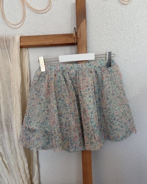 Asarkids La'ciel Paris Tül Etek - Yeşil Çok Renkli