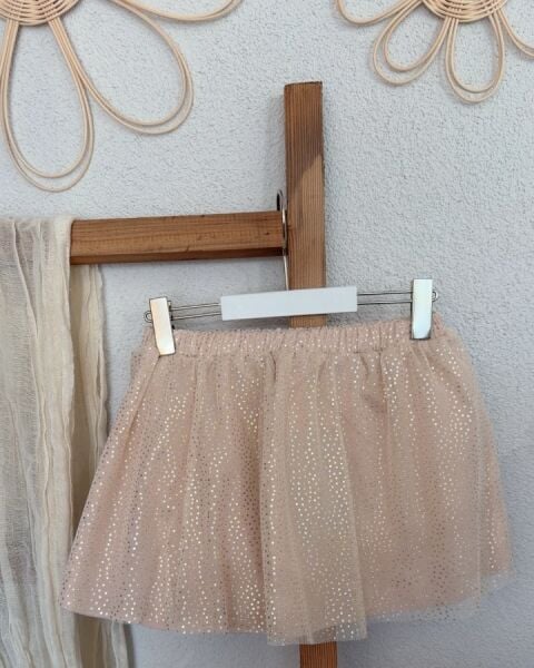 Asarkids La'ciel Paris Tül Etek - Pudra Simli