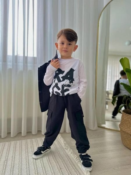 Gabardin Kumaş 3'lü Set - Siyah