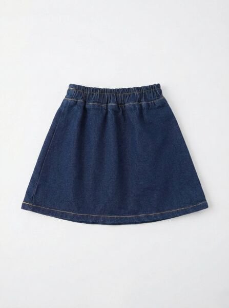 Asarkids La'ciel Paris Beli Lastikli Etek - Koyu Mavi