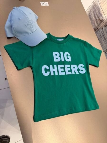 Asarkids La'ciel Paris Big Cheers Baskılı Tişört -Yeşil